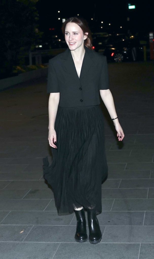 Rachel Brosnahan in a Black Dress