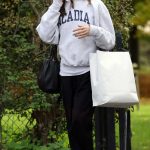 Rachel Weisz in a Grey Sweatshirt Was Seen Walking Through Regents Park in London