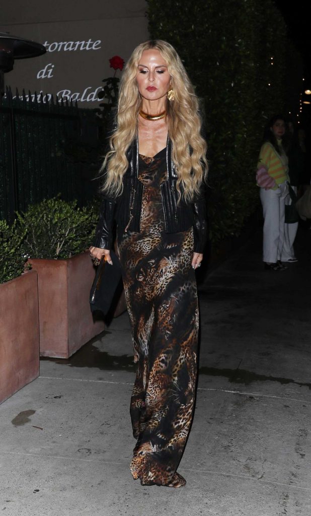 Rachel Zoe in a Leopard Print Dress