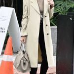 Rosie Huntington-Whiteley in a Beige Coat Was Seen Out in Los Angeles