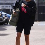 Chandler Kinney in a Black Sweatshirt Arrives at the Dancing With The Stars Rehearsal Studio in Los Angeles