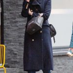 Jenni Falconer in a Black Coat Was Seen Out in Soho in London