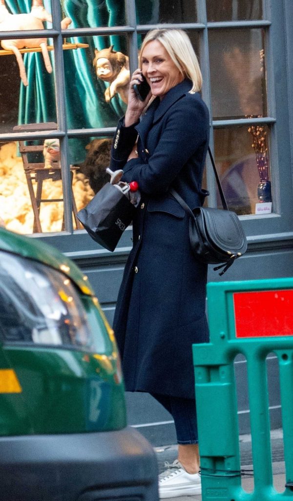 Jenni Falconer in a Black Coat