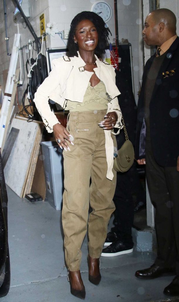 Jodie Turner-Smith in a White Jacket