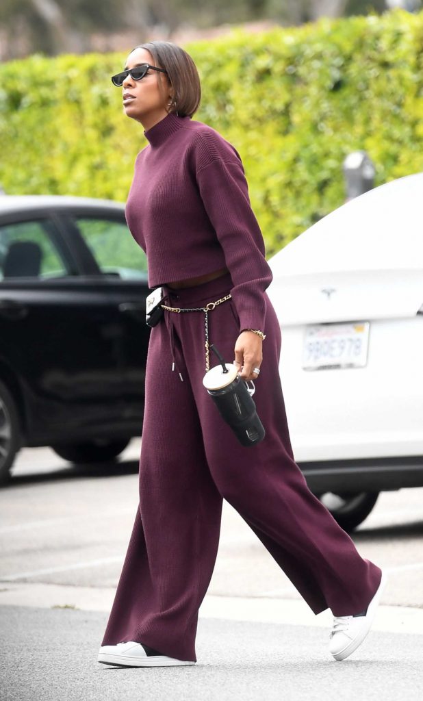 Kelly Rowland in a Purple Ensemble