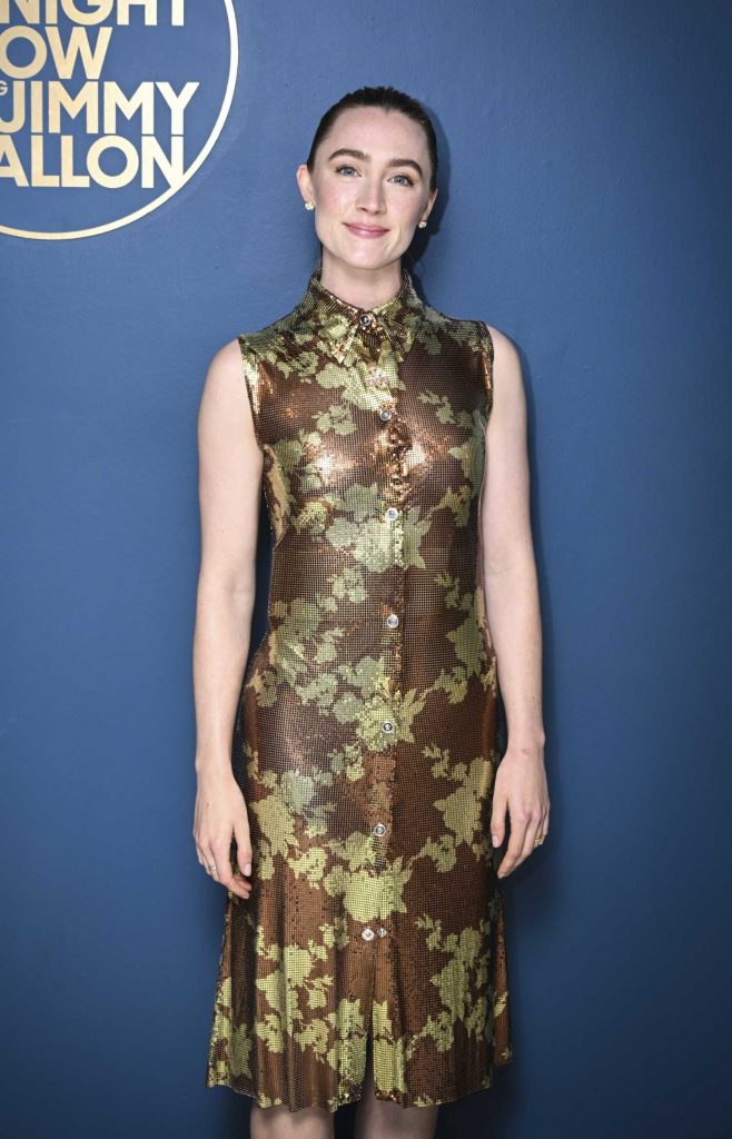 Saoirse Ronan in a Camo Dress