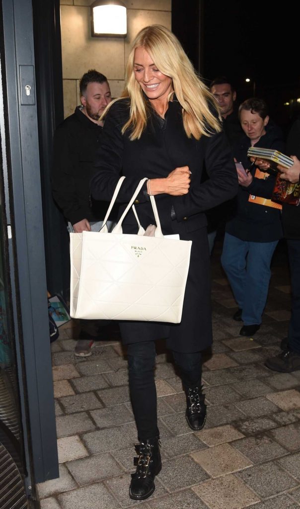 Tess Daly in a Black Coat