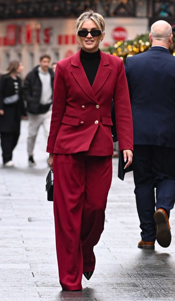 Ashley Roberts in a Red Pantsuit