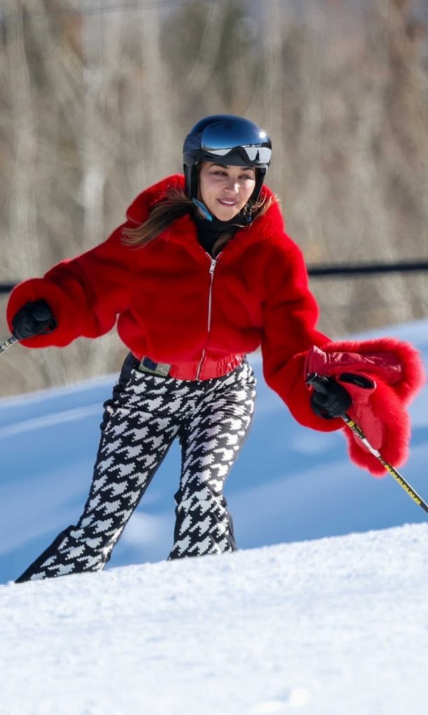 Chantel Jeffries in a Red Jacket