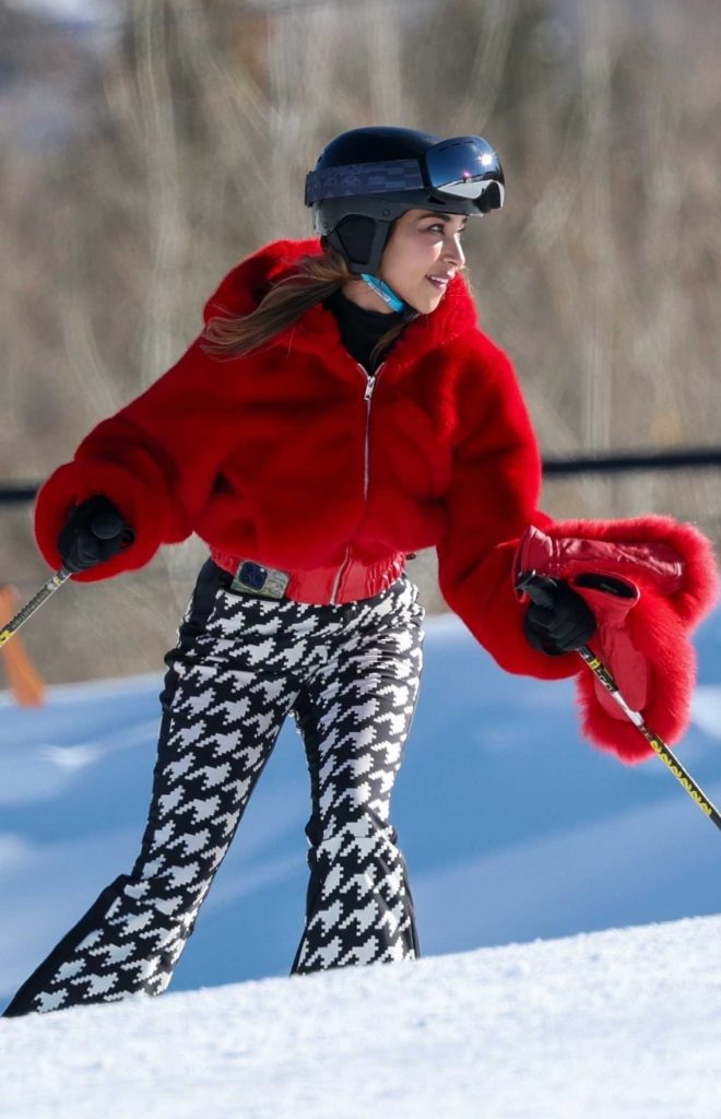 Chantel Jeffries in a Red Jacket