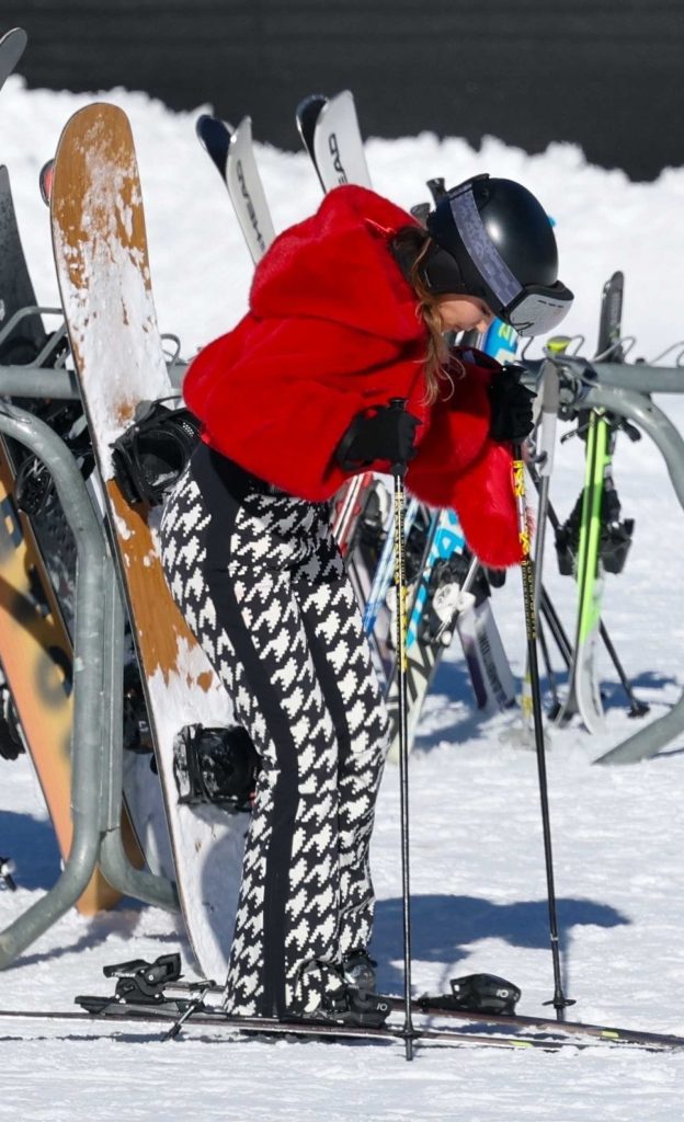 Chantel Jeffries in a Red Jacket