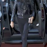 Katy Perry in a Black Leather Jacket Goes Holiday Shopping at Tiffany’s in New York City