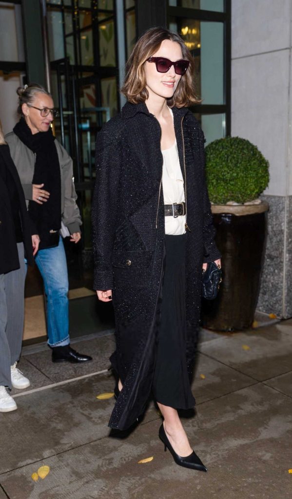 Keira Knightley in a Black Coat