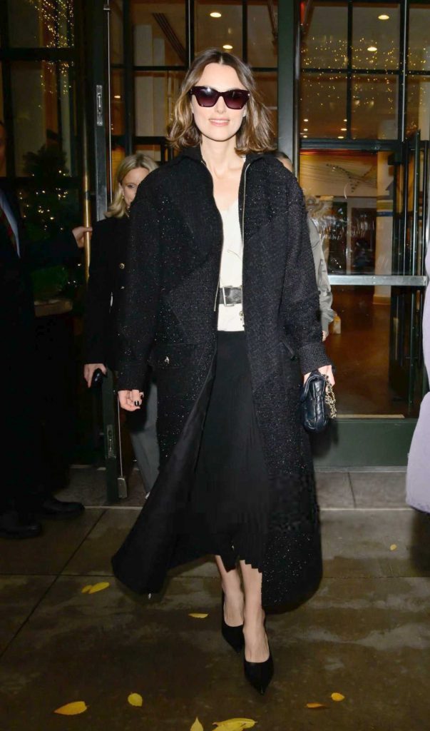 Keira Knightley in a Black Coat