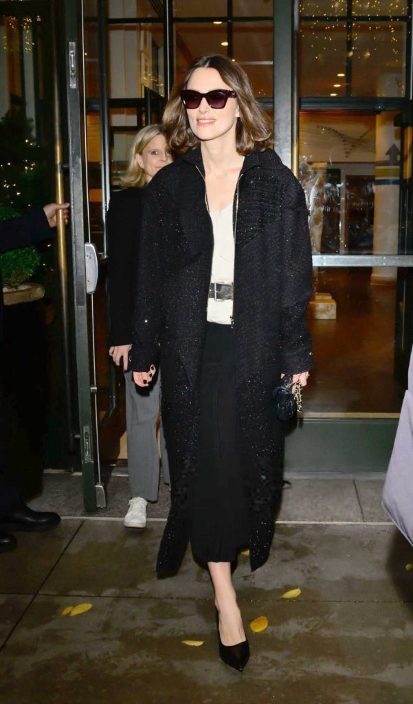 Keira Knightley in a Black Coat