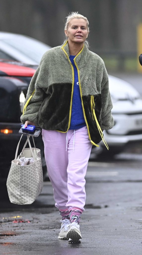 Kerry Katona in a Lilac Sweatpants