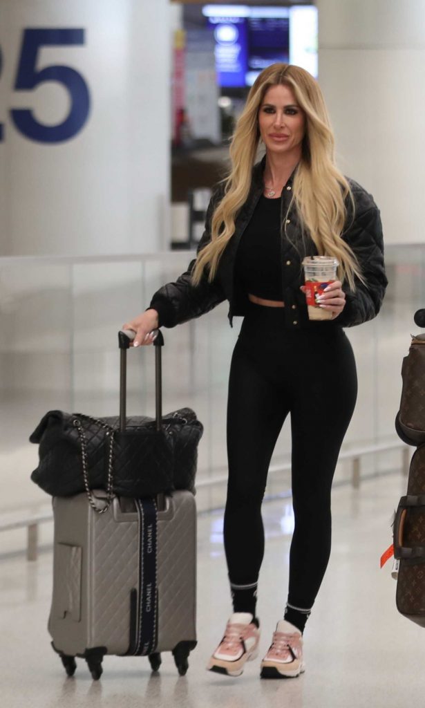 Kim Zolciak in a Black Jacket