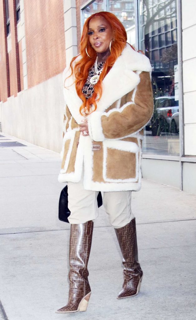 Mary J Blige in a Fendi Knee-Length Boots