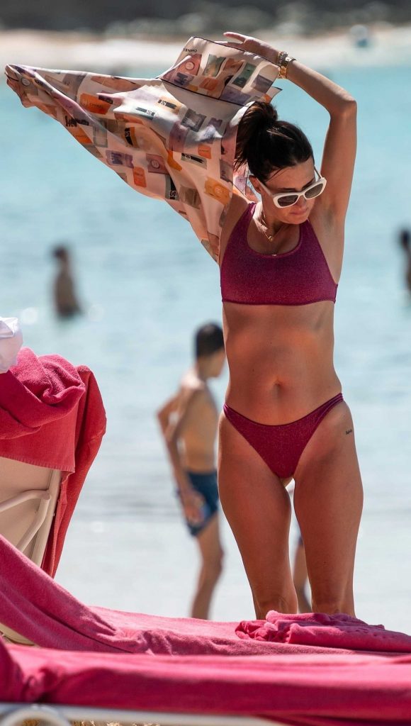 Rhea Durham in a Burgundy Bikini