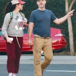 Sarah Silverman in a Grey Sweatshirt Stops by FedEx with Rory Albanese in LA