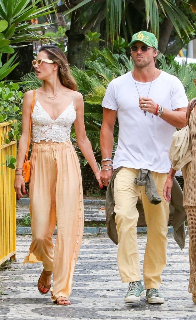 Alessandra Ambrosio in a White Blouse