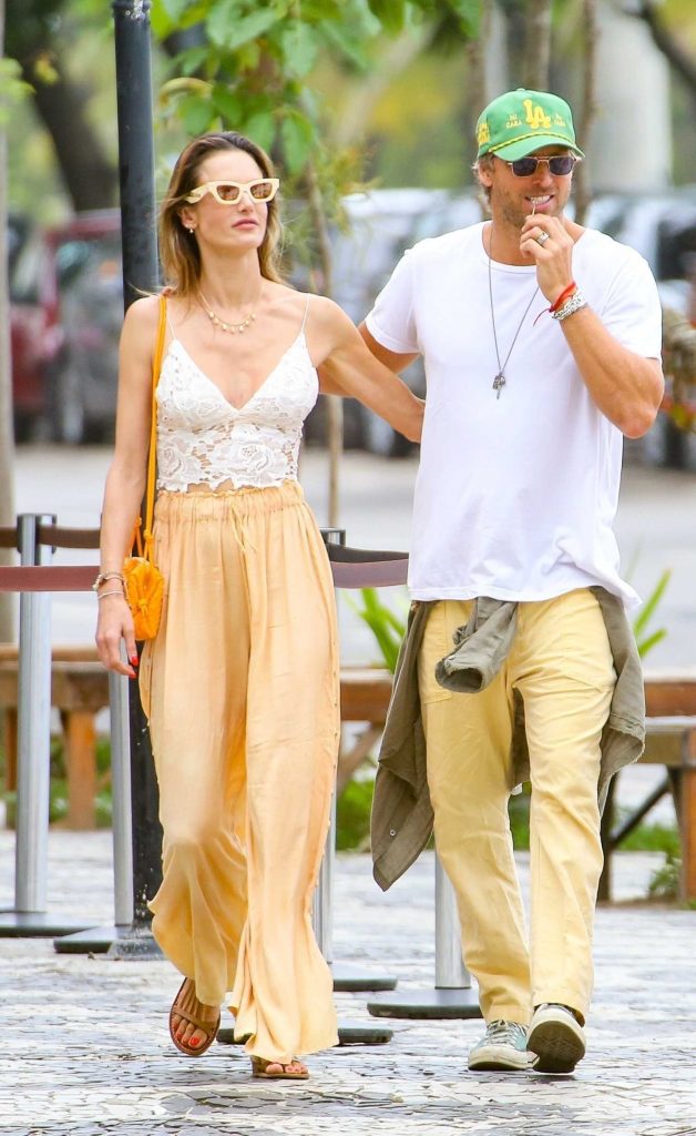 Alessandra Ambrosio in a White Blouse