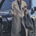 Cara Santana in a Beige Trench Coat Was Seen Out in Los Angeles