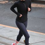 Dianne Buswell in a Pink Sneakers Was Seen Out for a Morning Jog in Birmingham