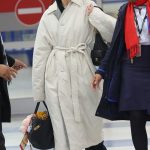 Dua Lipa in a Beige Puffer Coat Arrives at JFK Airport in New York