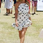 Elsa Pataky in a White Polka Dot Dress Was Spotted at the Magic Millions Polo Event on the Gold Coast