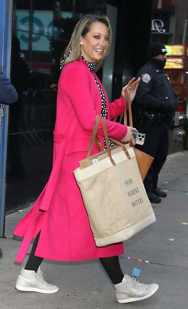 Ginger Zee in a Pink Coat