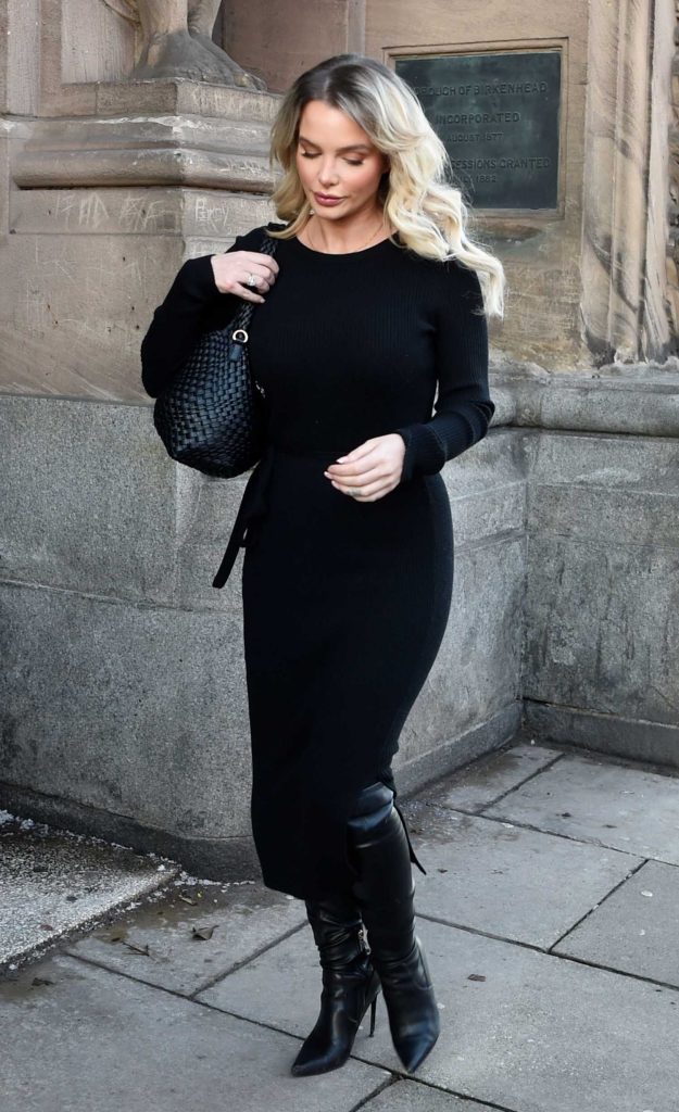 Helen Flanagan in a Black Dress