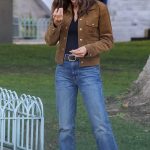 Jennifer Garner in a Tan Jacket on the Set of The Last Thing He Told Me in Los Angeles