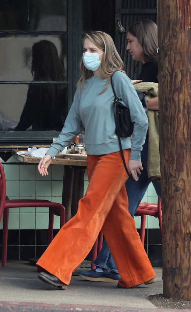 Joey King in an Orange Pants