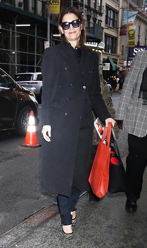 Katie Holmes in a Black Coat