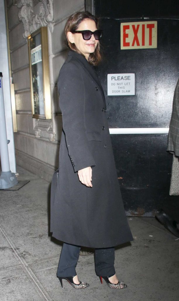 Katie Holmes in a Black Coat