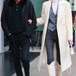 Keni Silva in a White Coat Was Seen Out with Mohamed Hadid in Beverly Hills