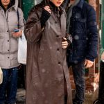 Lili Reinhart in a Brown Leather Coat Was Seen Out  in Park City