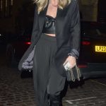 Nadiya Bychkova in a Black Blazer Arrives at the Chiltern Firehouse in London