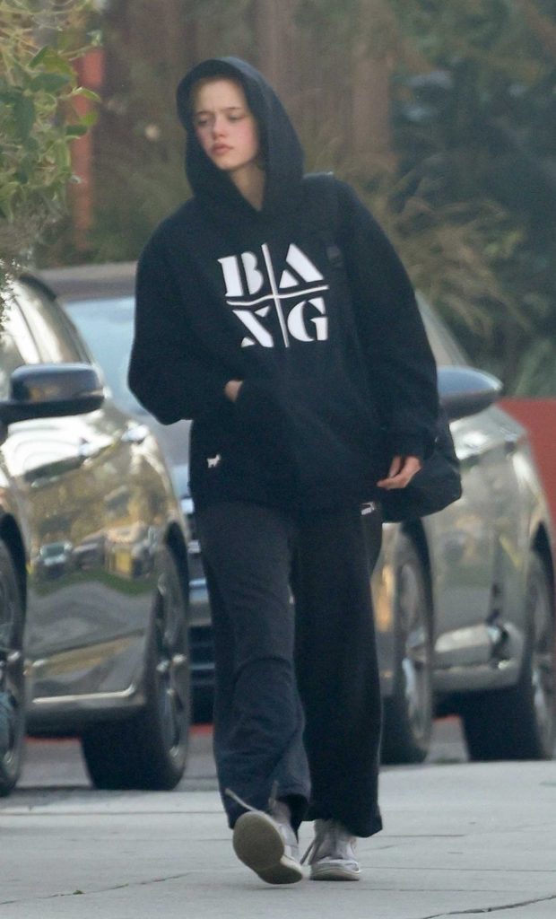 Shiloh Jolie-Pitt in a Black Hoodie