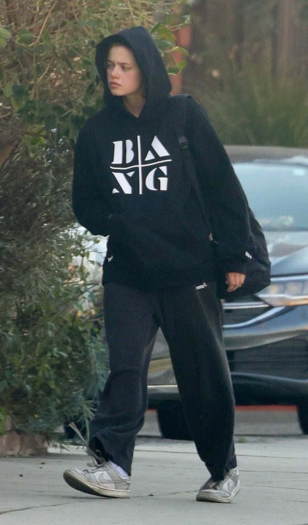 Shiloh Jolie-Pitt in a Black Hoodie