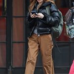 Anna Kendrick in a Black Jacket Leaves Her Hotel in New York City