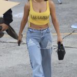 Becky G in a Yellow Top Arrives at 2025 Fanatics Super Bowl Party in New Orleans