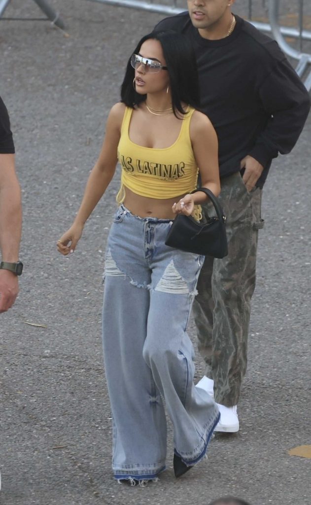 Becky G in a Yellow Top