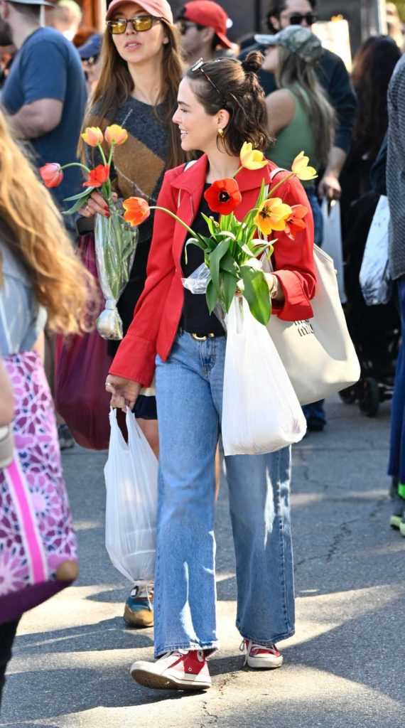 Zoey Deutch in a Red Jacket