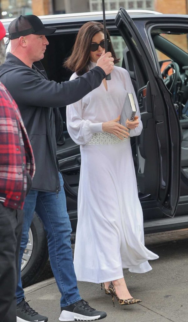 Anne Hathaway in a White Dress