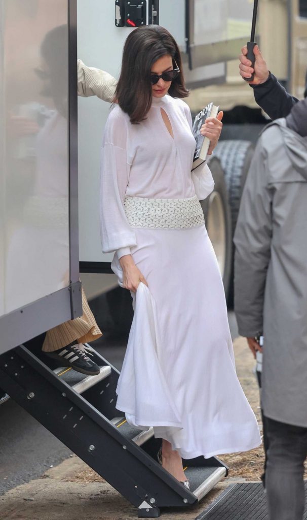 Anne Hathaway in a White Dress