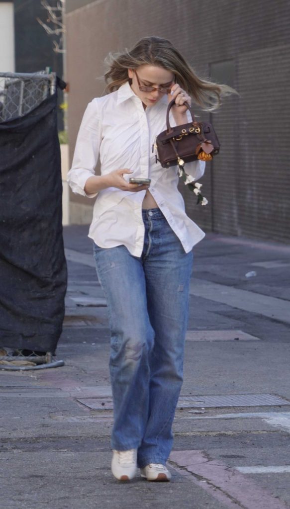 Joey King in a White Shirt