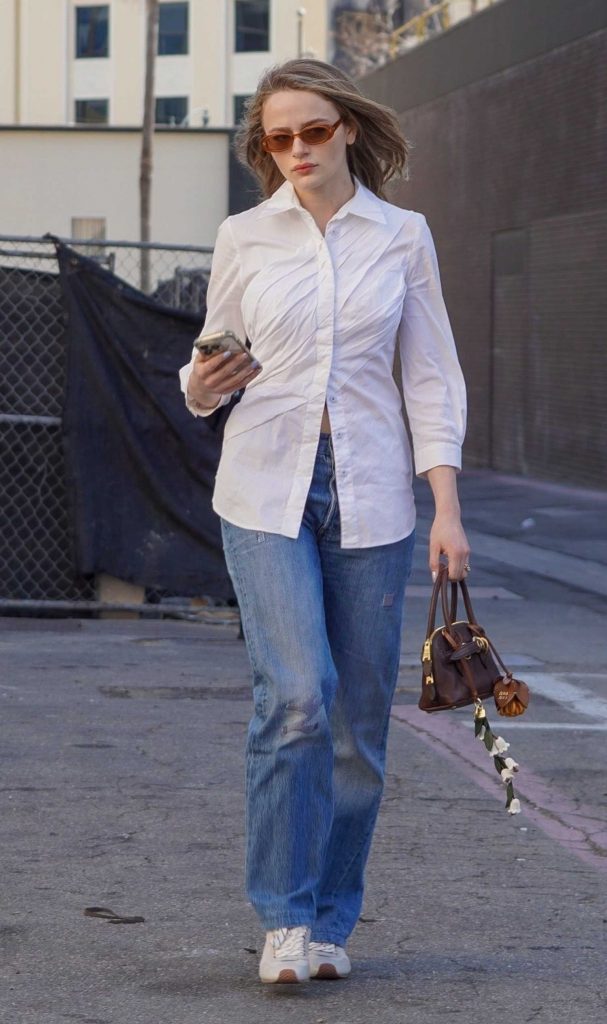 Joey King in a White Shirt