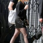 Kristen Stewart in a Black Mini Skirt on the Set of The Wrong Girls in Los Angeles